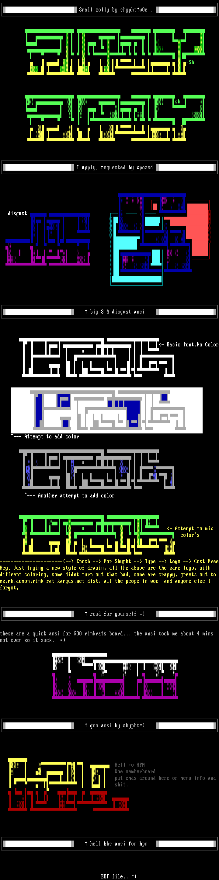 ansi colly #1 by shypht
