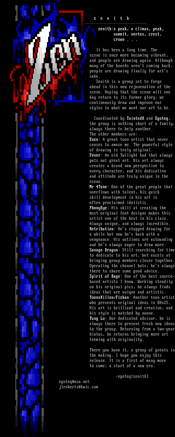 Zenith #01 Information